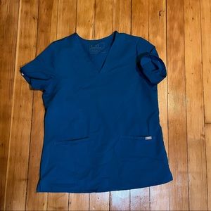 Figs alps blue limited edition scrub top size medium